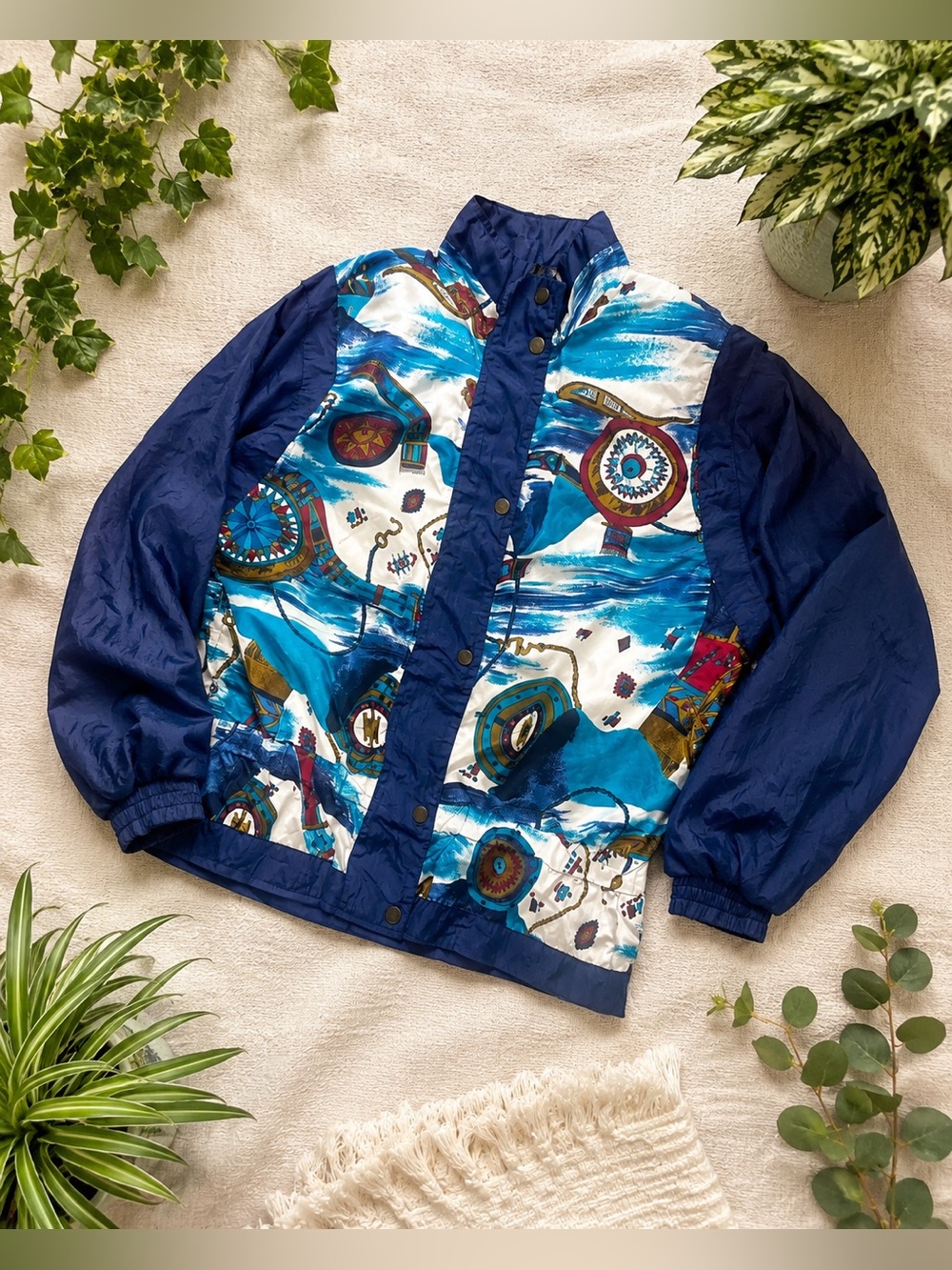 Vintage 90s Lavon Windbreaker | Bold Print Retro Jacket